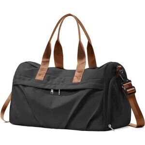 Gym Bag for Women Men Waterproof Duffel Travel Overnight Yoga Bag with Shoe Comp